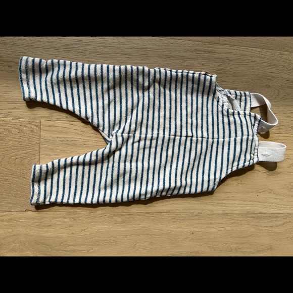 ZARA Striped Terry Overalls - Picture 3 of 3